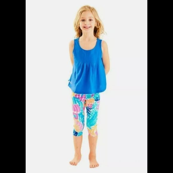 Girl's XL Lilly Pulitzer Maia Cropped Leggings Goombay Smashed REDUCED - Picture 1 of 6